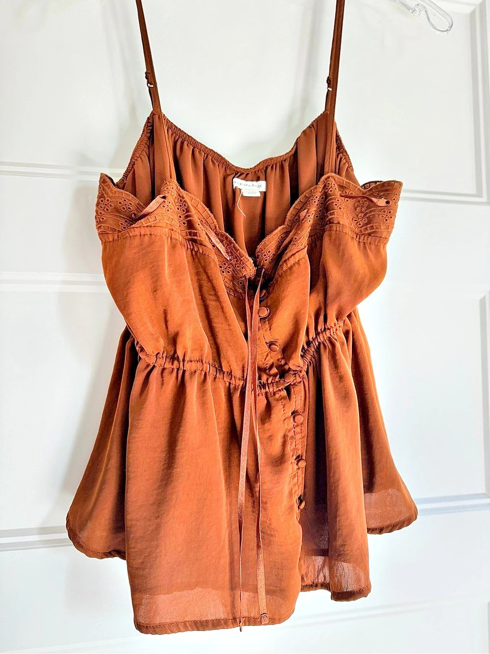 American Eagle Brown Lace Trim Camisole Like New
